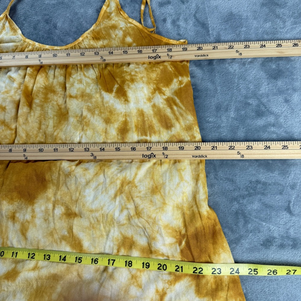 Raviya Mustard Yellow Tie Dye Maxi Dress Womens M NWT Crochet Summer Beachy - Picture 8 of 16